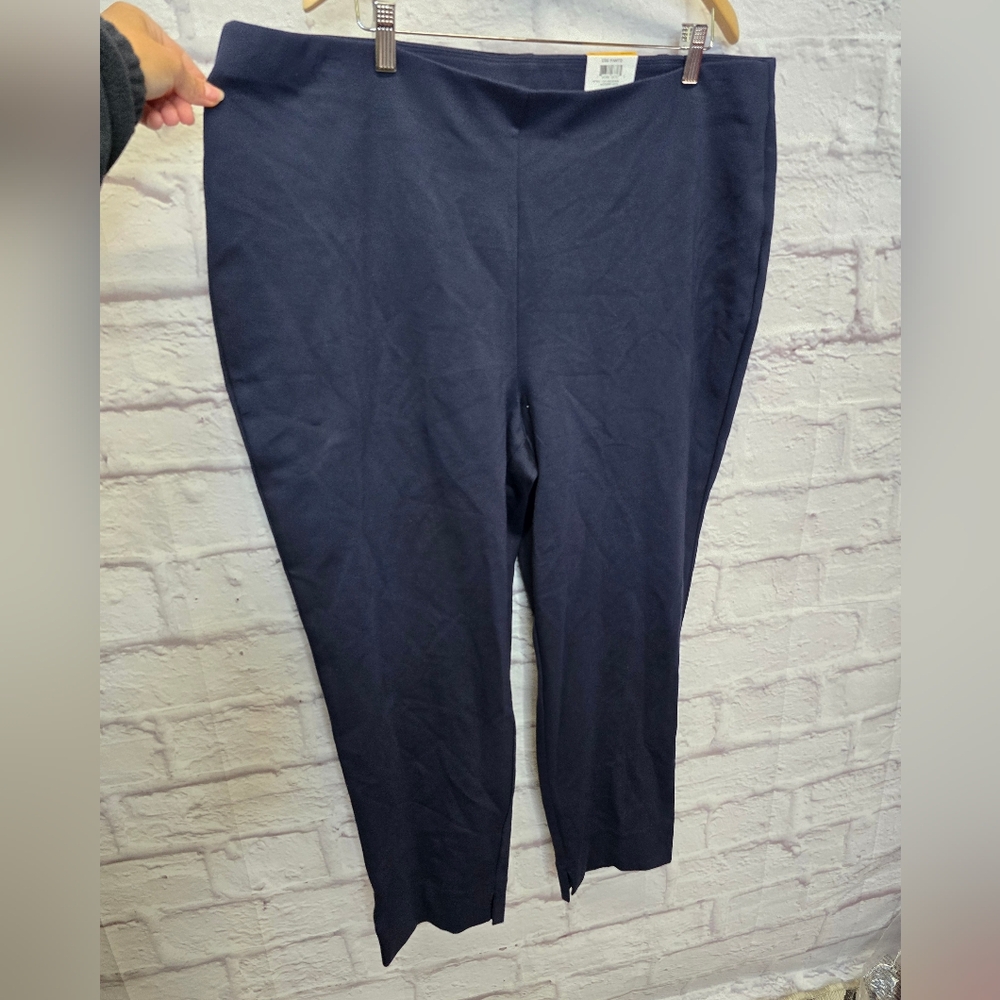 NWT Alfani Pull On Hi Rise Ess Pants In Navy Sz 3X - Picture 3 of 7